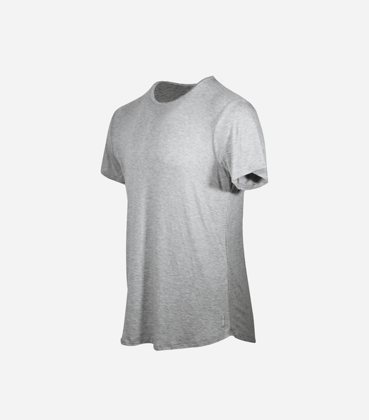 Bamboo Swift Curve-Hem T-Shirt - Heather Grey - Homeland Harvest