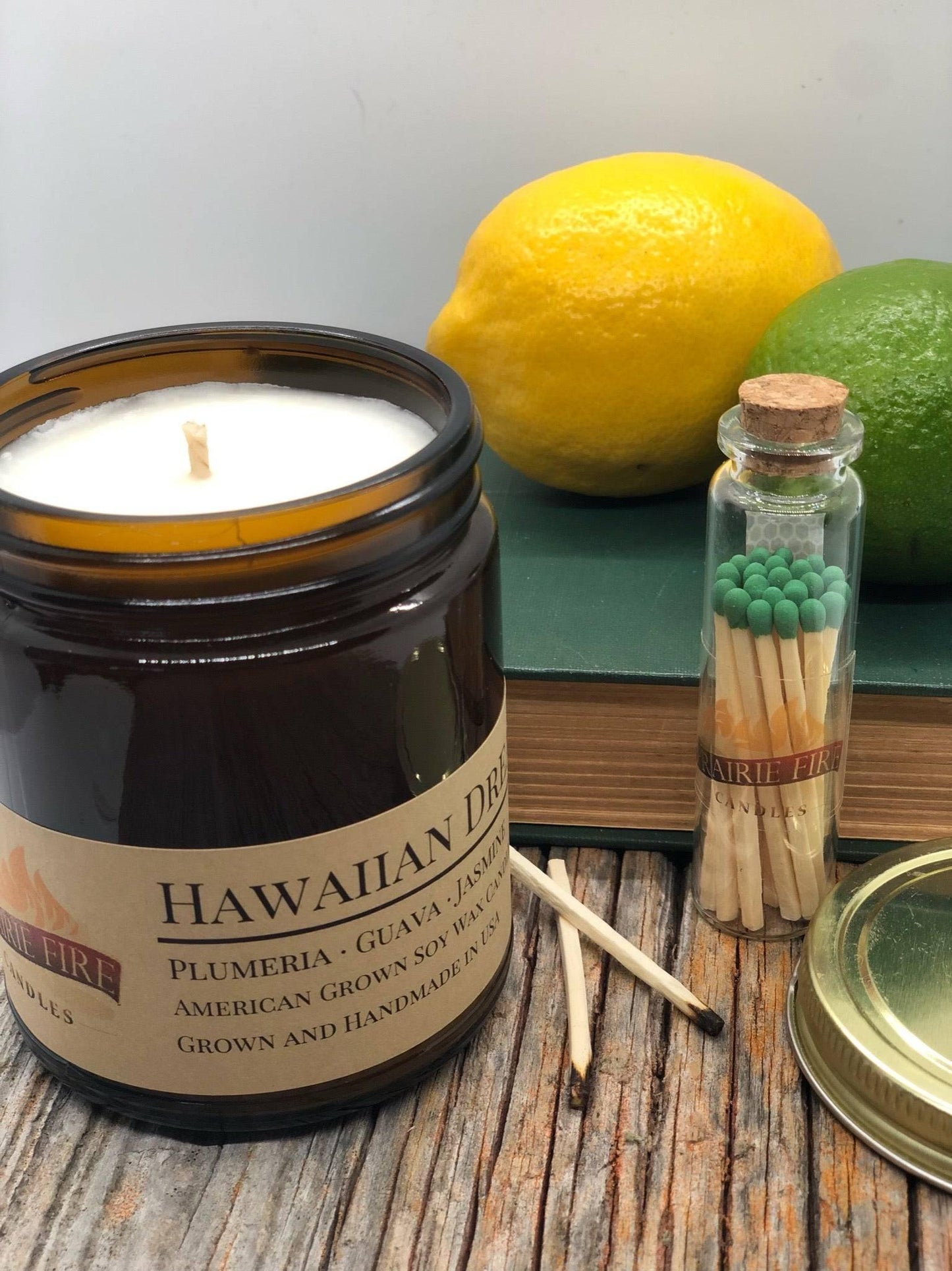 Hawaiian Dream Soy Wax Candle | 9 oz Amber Apothecary Jar