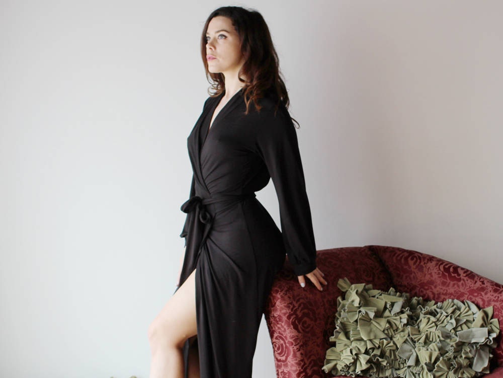 Bamboo Robe With Bishop Sleeves - Homeland Harvest