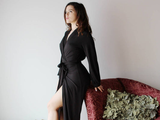 Bamboo Robe With Bishop Sleeves - Homeland Harvest