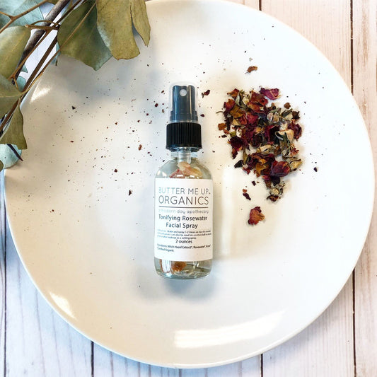 Organic Rosewater Toner / Facial Mist / Makeup Setting Spray / Organic Rosewater / Organic Toner / Organic Setting Spray - Homeland Harvest
