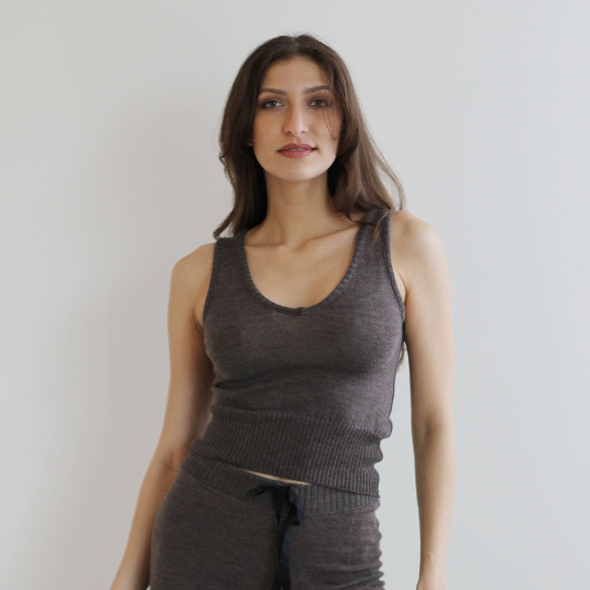 Wool Knit cropped Tank Top - Homeland Harvest