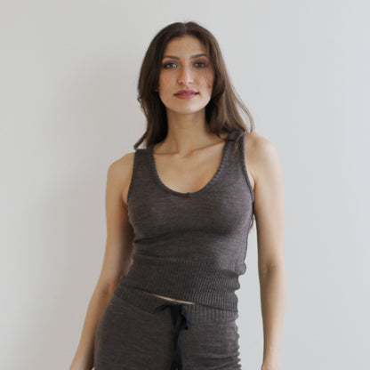 Wool Knit cropped Tank Top - Homeland Harvest