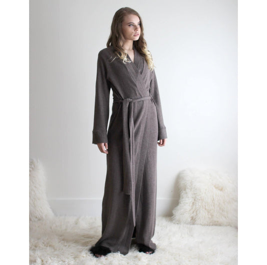 Merino Wool Robe in Full Length - Homeland Harvest
