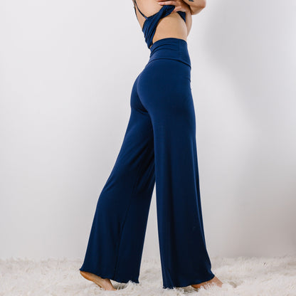 Wide Leg lounge pants with a Foldover Waist - Homeland Harvest