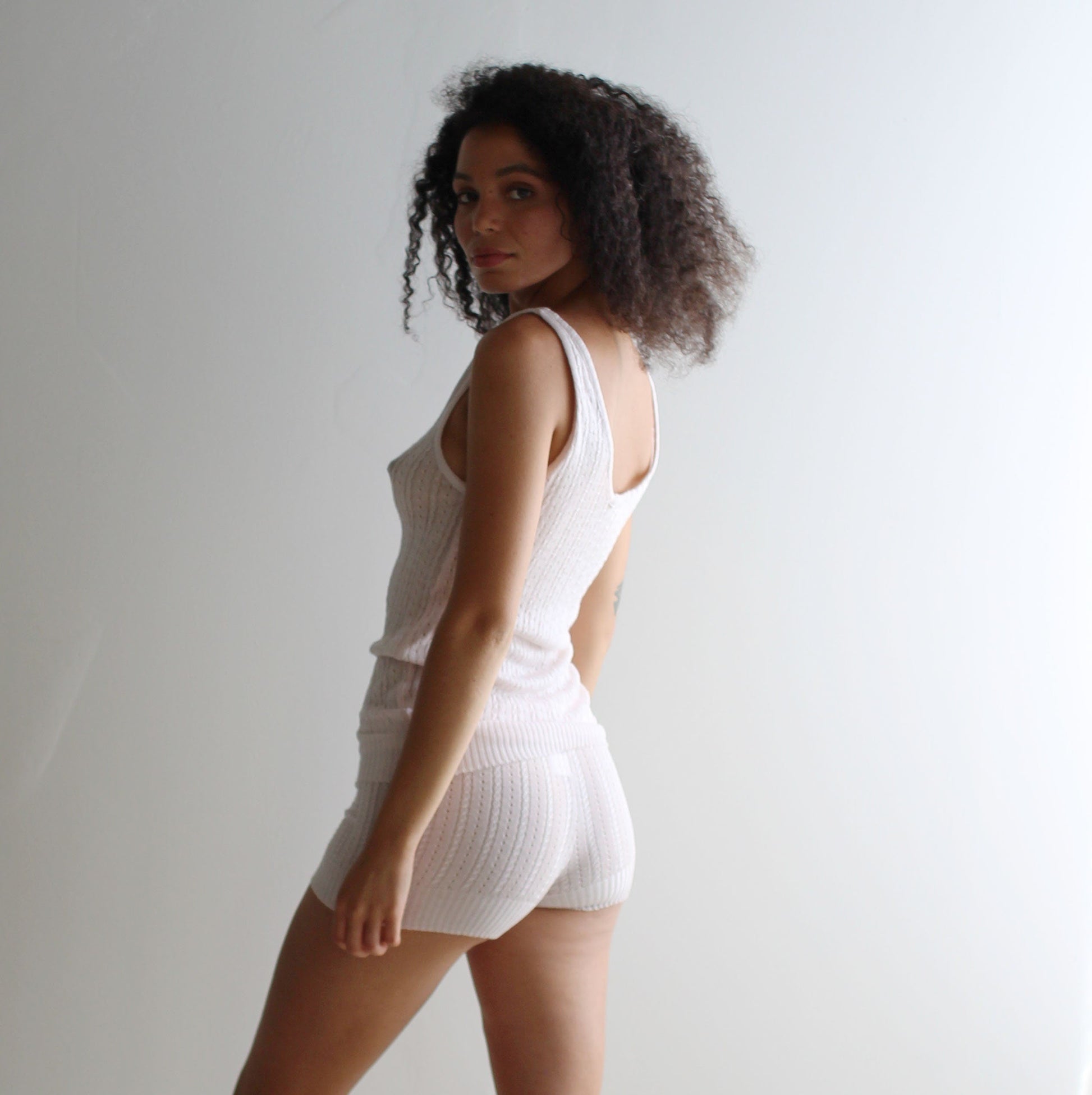 silk cashmere lingerie set includes tank and Shorts - Homeland Harvest