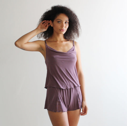 2 Piece lingerie pajama set includes Camisole and Boxers - Homeland Harvest