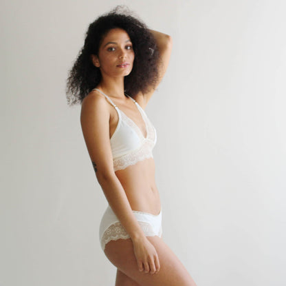 Organic Cotton Lingerie Set Including the Bralette and Panties - Homeland Harvest