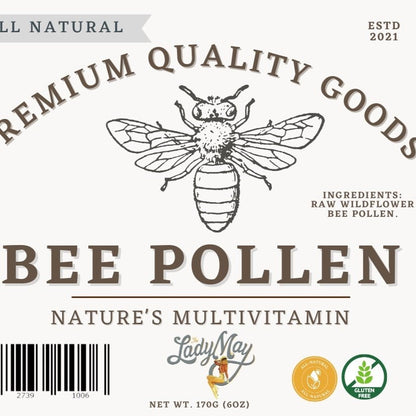 Bee Pollen, 1 Pound All Natural Organic Superfood by the Lady May