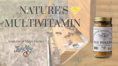 Bee Pollen, 1 Pound All Natural Organic Superfood by the Lady May