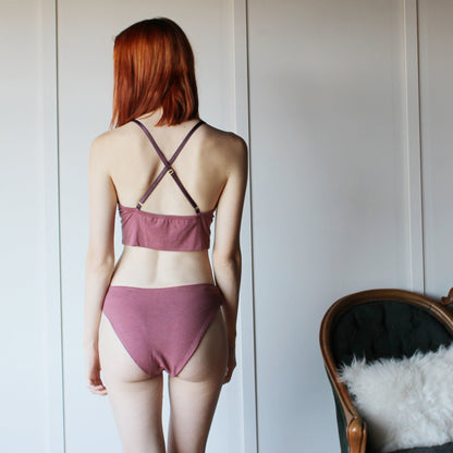 Tencel and Organic Cotton Lingerie Set with Lace Trim - Homeland Harvest