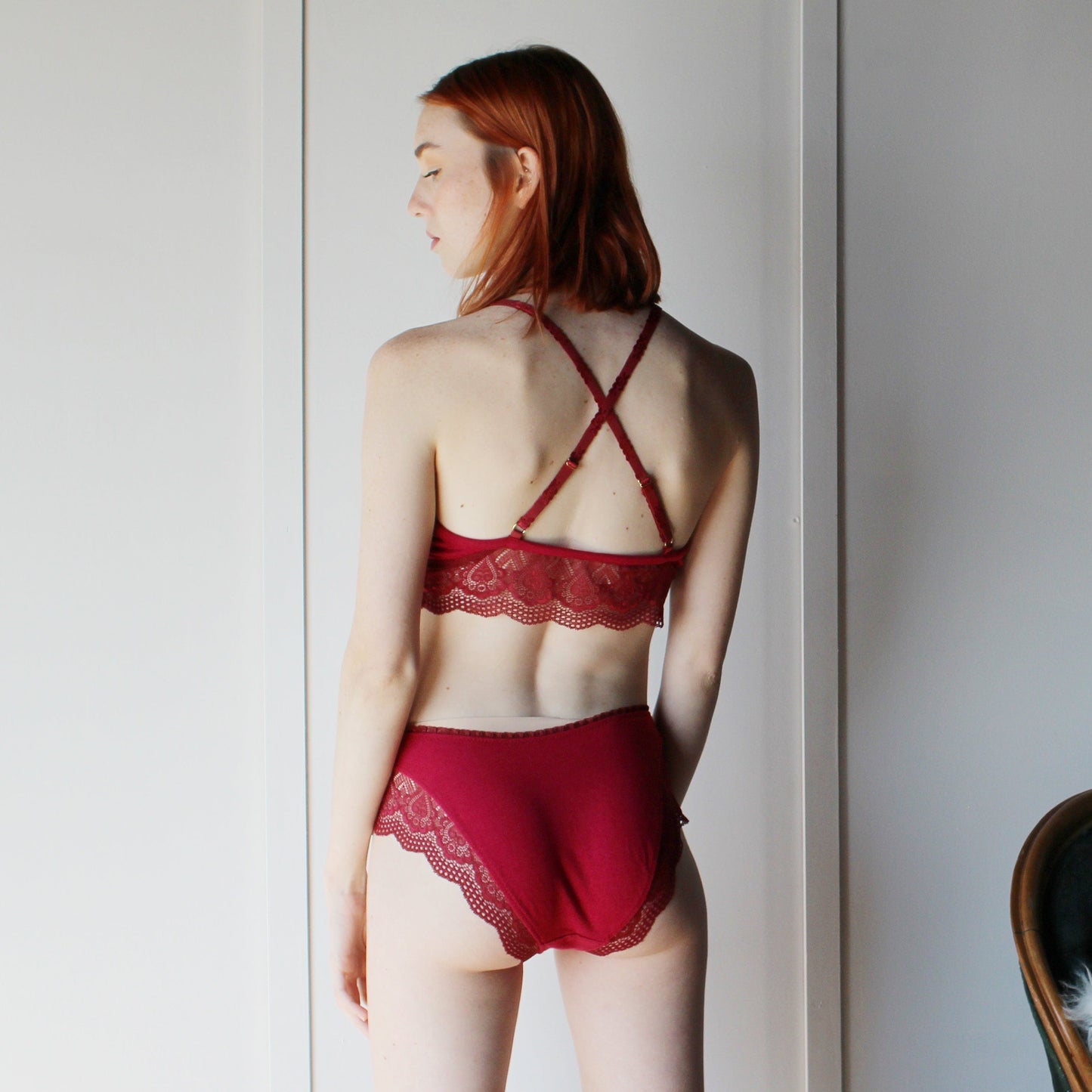 Tencel and Organic Cotton Lingerie with Lace Trim - Homeland Harvest