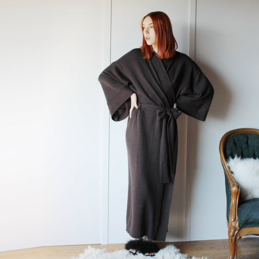 Wool Kimono Robe - Homeland Harvest