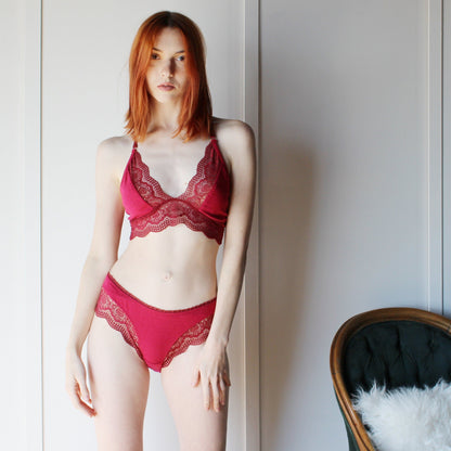 Tencel and Organic Cotton Lingerie with Lace Trim - Homeland Harvest