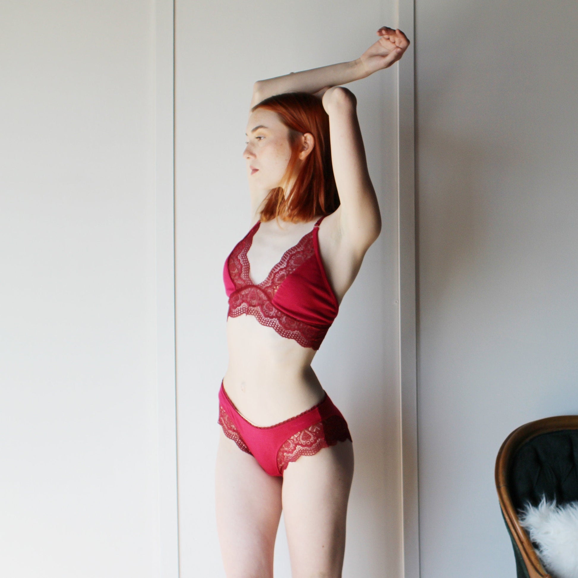 Tencel and Organic Cotton Lingerie with Lace Trim - Homeland Harvest