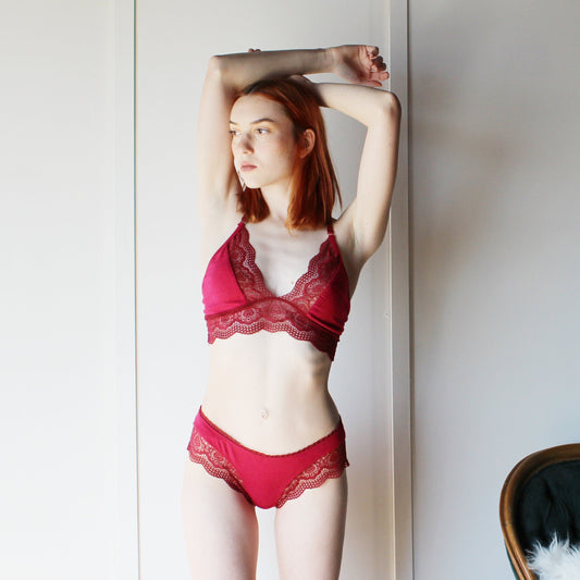 Tencel and Organic Cotton Lingerie with Lace Trim - Homeland Harvest