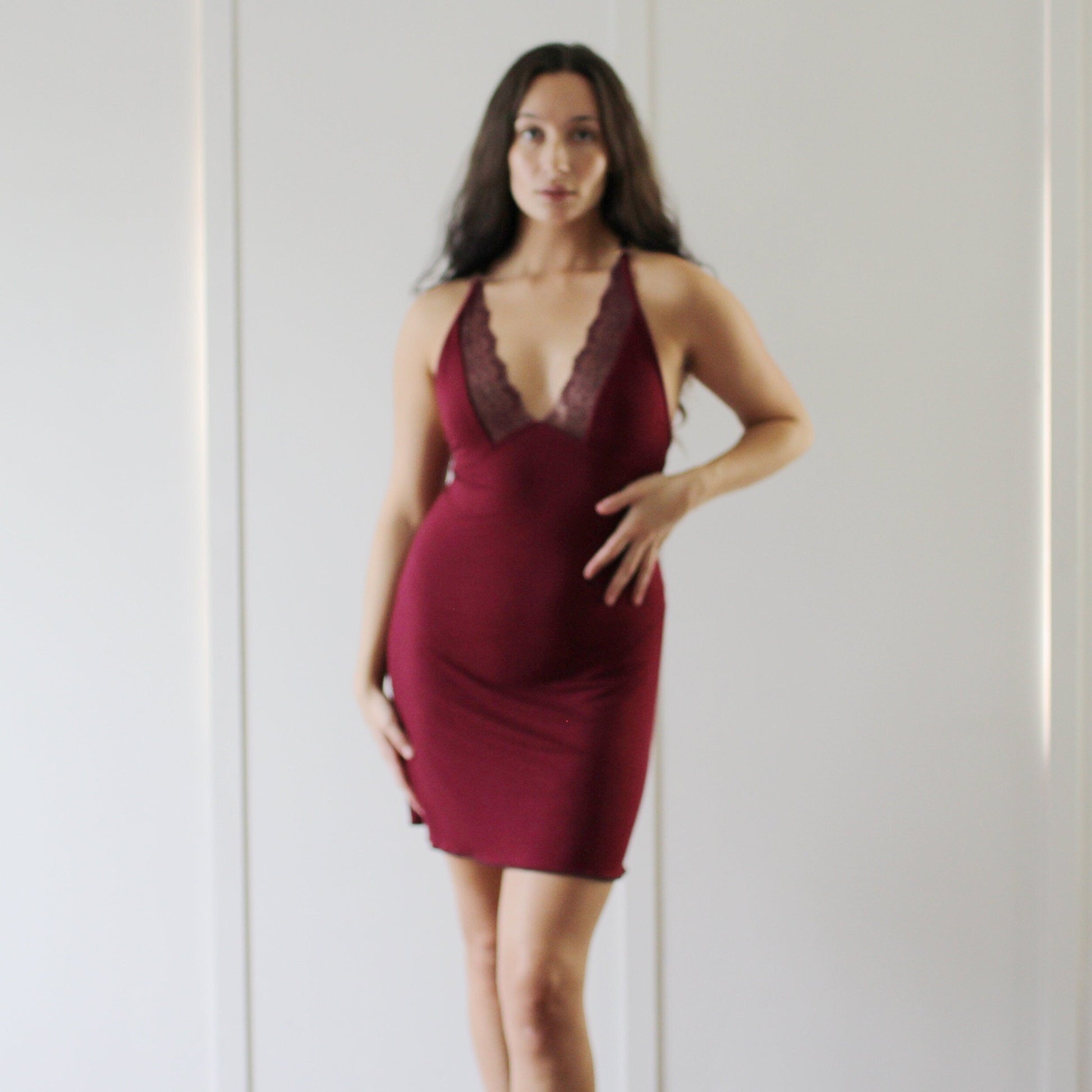 Short Bamboo Nightgown - Homeland Harvest