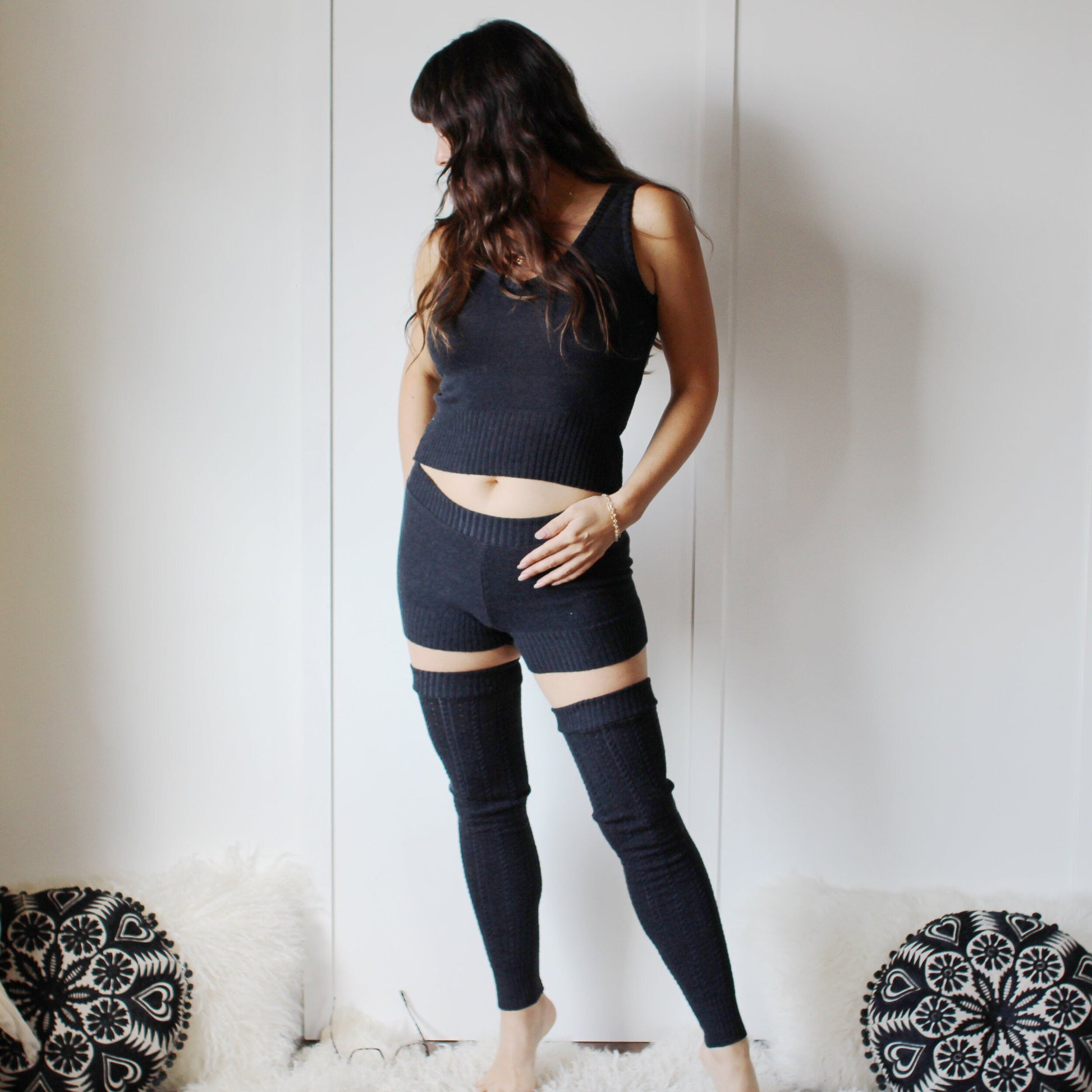Merino Wool Sweater Loungewear Shorts - Homeland Harvest