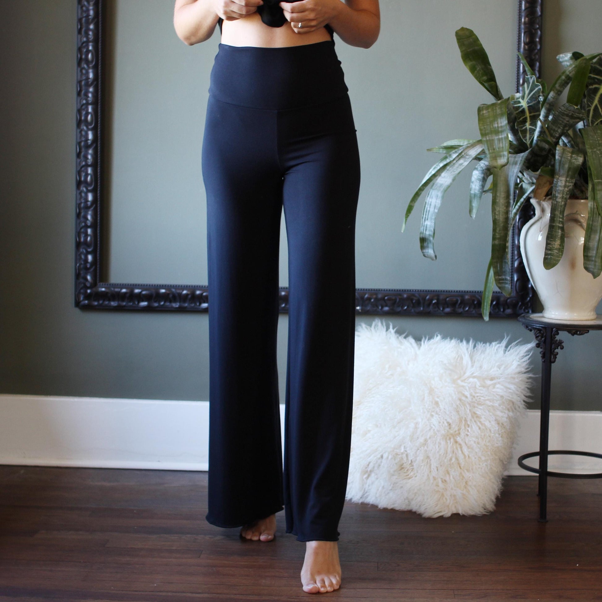 Bamboo Lounge Pants with Foldover Waistband - Homeland Harvest