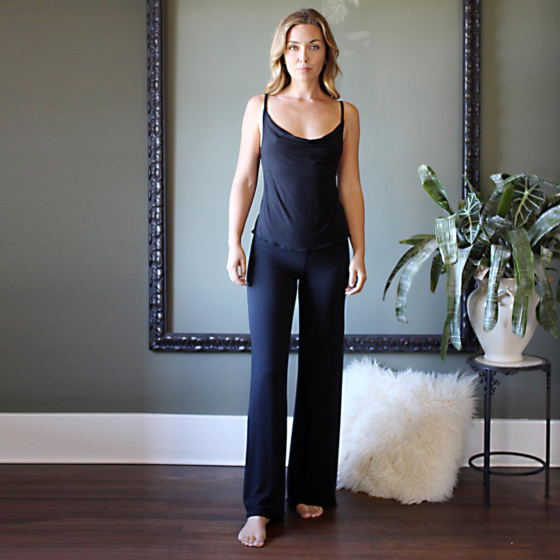 Bamboo Loungewear Set with Camisole and Pants - Homeland Harvest
