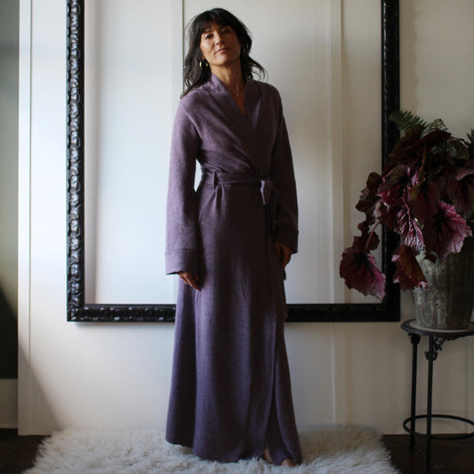 Long Merino Wool Robe - Homeland Harvest