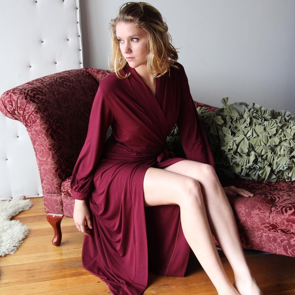 Bamboo Robe With Bishop Sleeves - Homeland Harvest