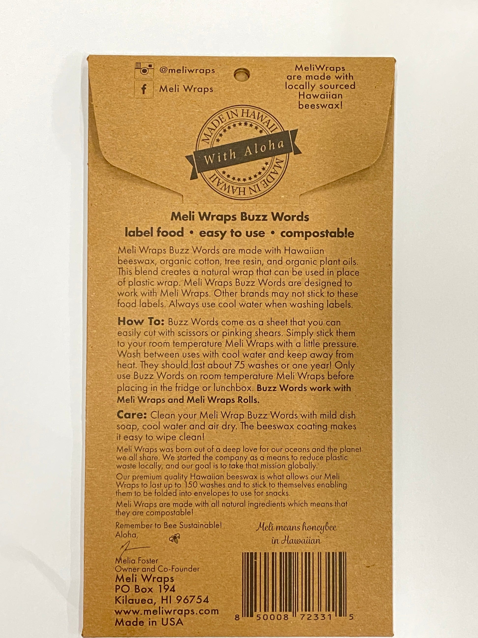 Buzz Words- Beeswax Wrap Food Labels - Homeland Harvest