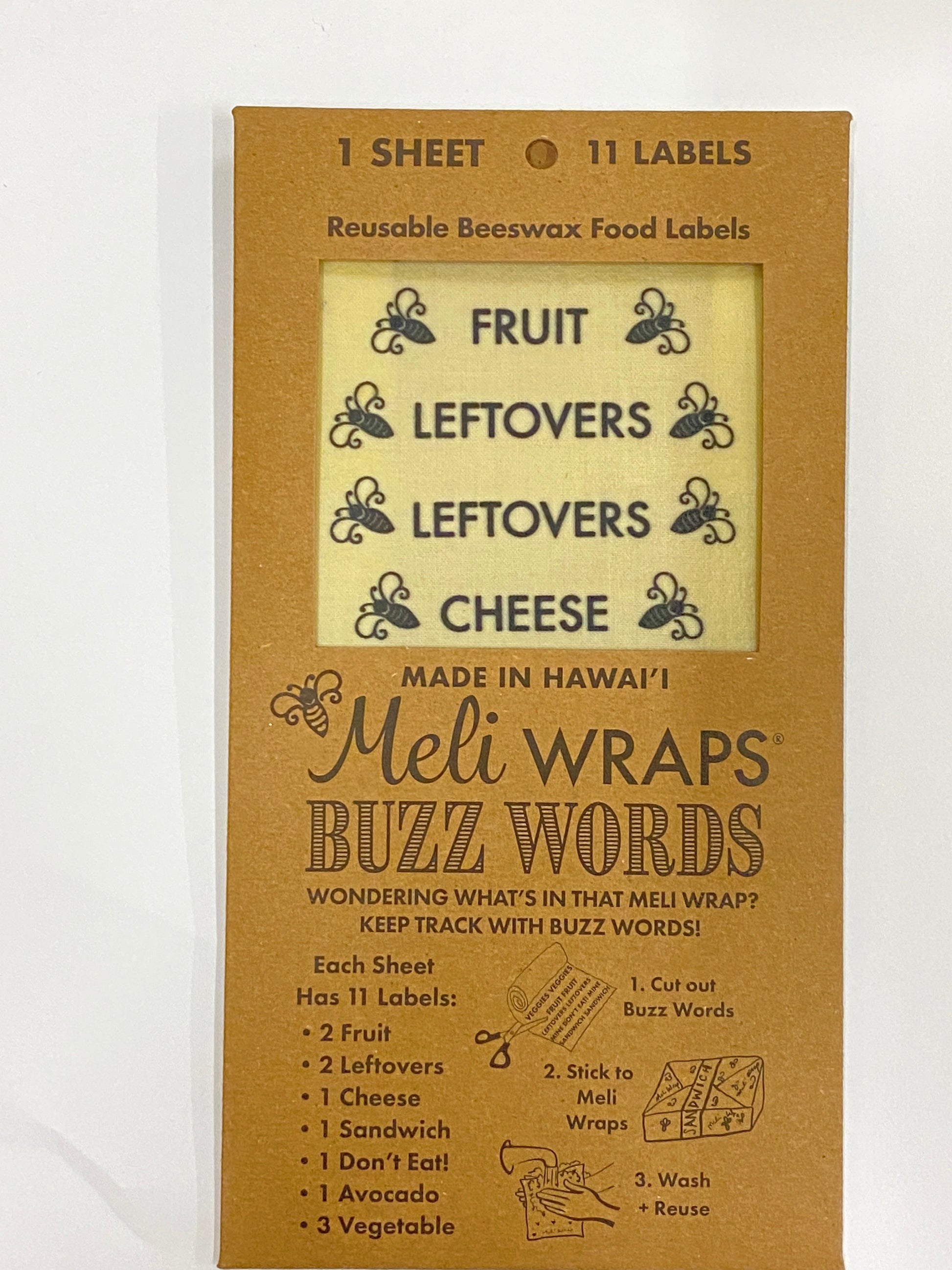 Buzz Words- Beeswax Wrap Food Labels - Homeland Harvest