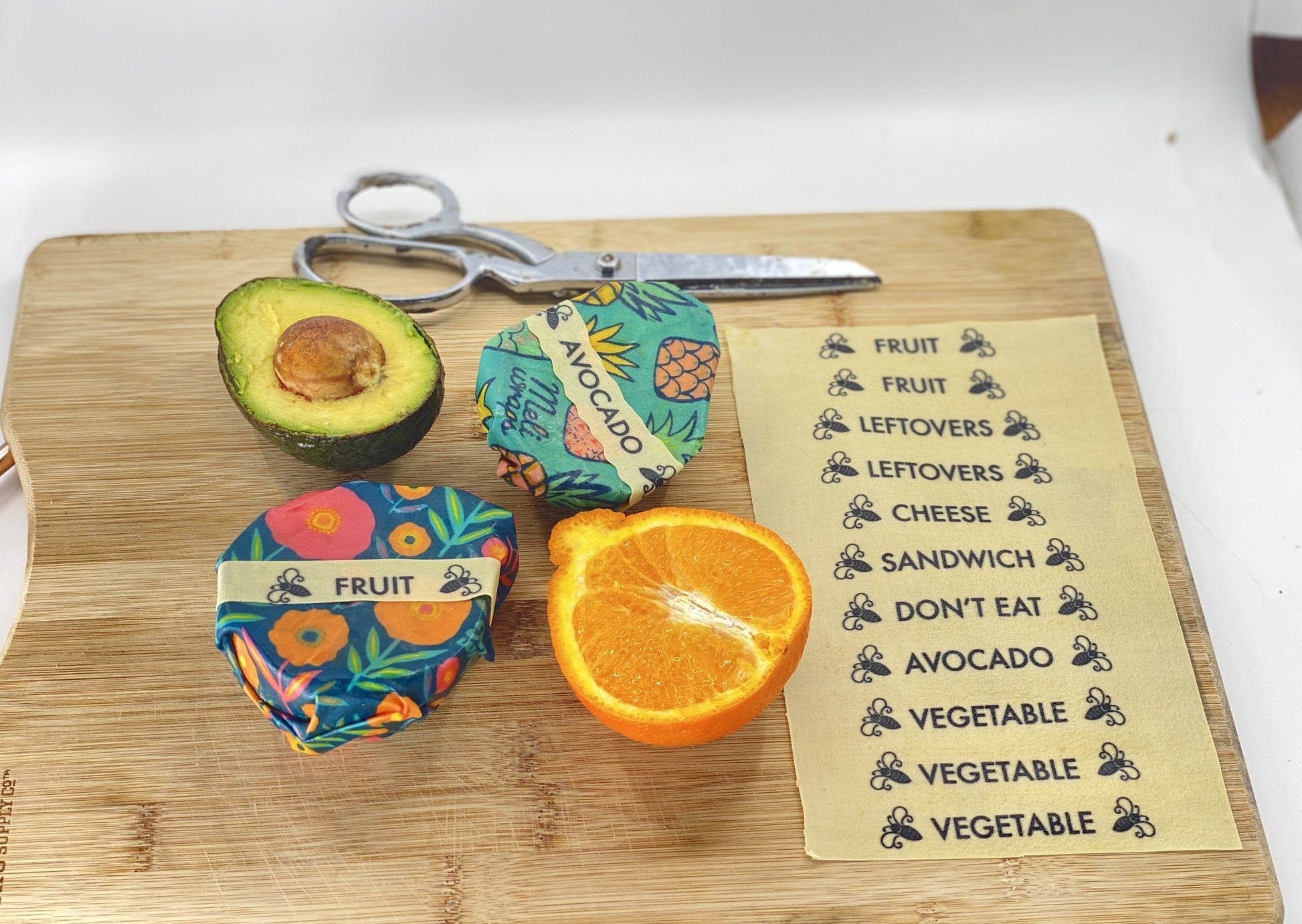 Buzz Words- Beeswax Wrap Food Labels - Homeland Harvest