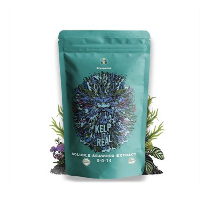 Growganica Kelp it Real Organic Soluble Seaweed 0-0-14 | Natural Plant Growth Stimulant & Fertilizer for Soil & Hydroponics