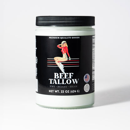 Premium Beef Tallow – 22oz Cooking Fat for Frying, Roasting & Searing