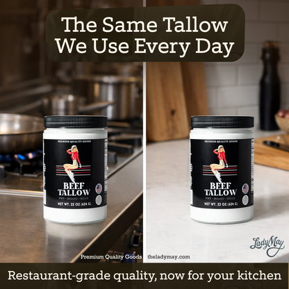Premium Beef Tallow – 22oz Cooking Fat for Frying, Roasting & Searing