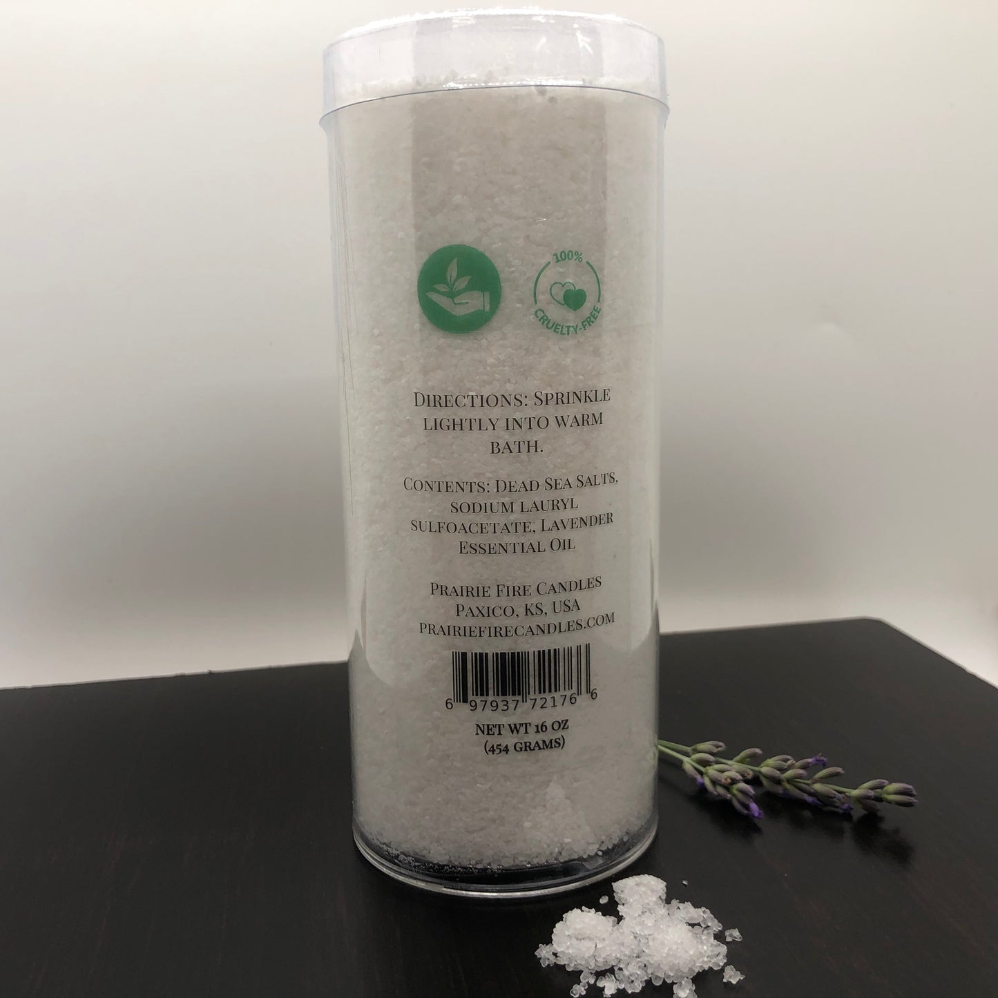 Lavender Dead Sea Bath Salts - 16oz (Prairie Fire Lavender)