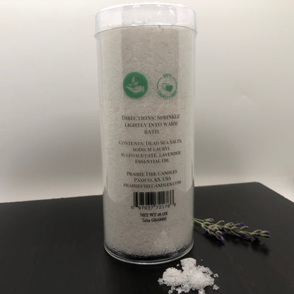 Lavender Dead Sea Bath Salts - 16oz (Prairie Fire Lavender)