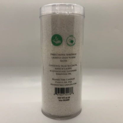 Lavender Dead Sea Bath Salts - 16oz (Prairie Fire Lavender)