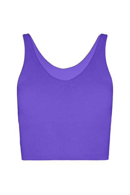 V Neck Organic Cotton Crop Tank