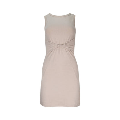 Gigi Organic Cotton Twist Dress - Latte