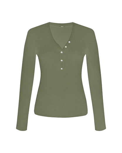 Monroe Organic Cotton Henley Long Sleeve