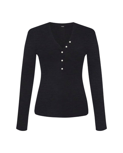 Monroe Organic Cotton Henley Long Sleeve