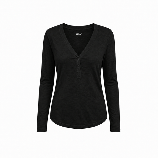 Monroe Organic Cotton Henley Long Sleeve