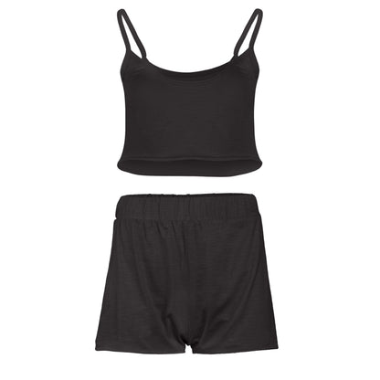 Kora Cotton 3-Piece Lounge Set - Black