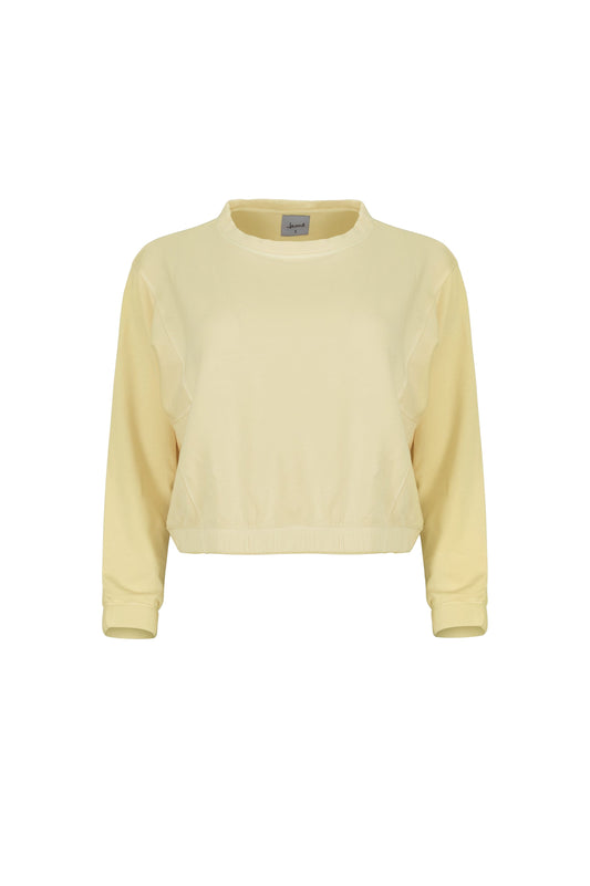 Ivy Boxy Cropped Modal Pullover - Sunny