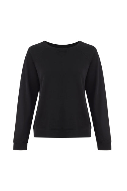 Melody Everyday Organic Cotton Pullover Sweatshirt - Black
