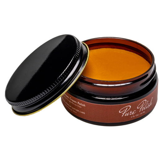 Light Brown Leather Cream Polish - Homeland Harvest