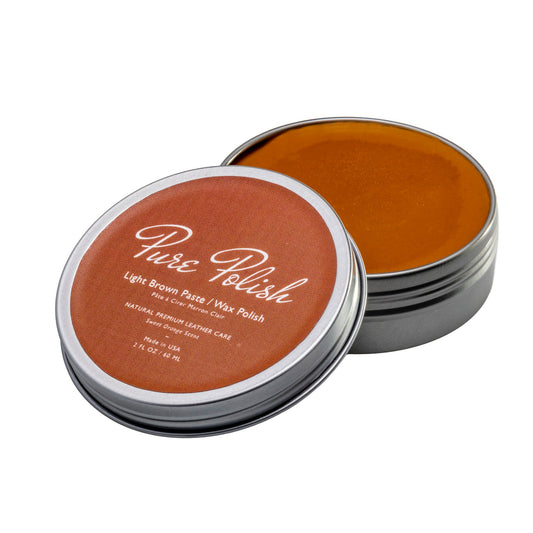 Light Brown Shoe Polish Paste / Wax - Homeland Harvest