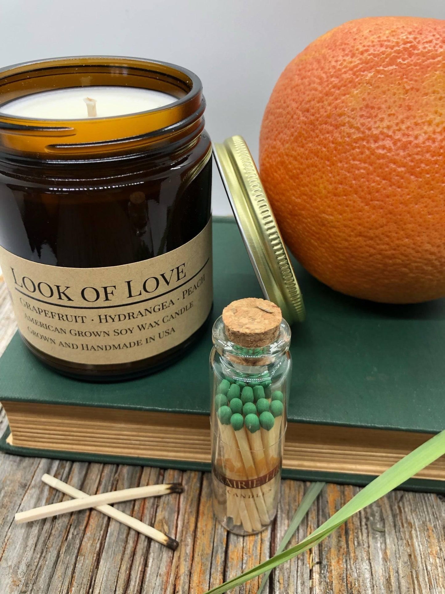 Look of Love Soy Wax Candle | 9 oz Amber Apothecary Jar