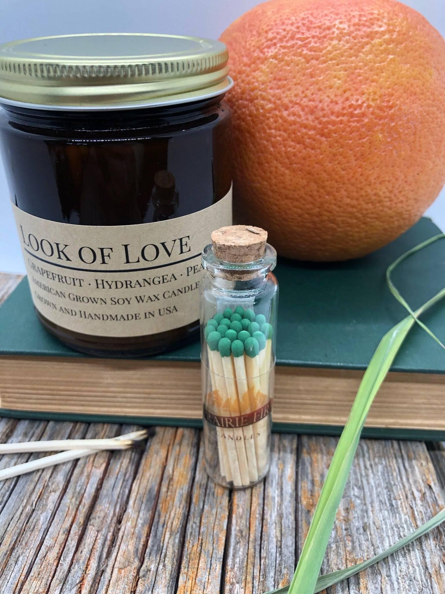 Look of Love Soy Wax Candle | 9 oz Amber Apothecary Jar