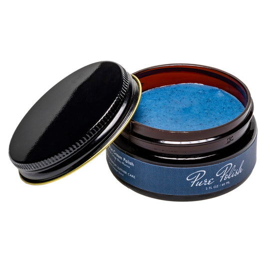 Navy Blue Leather Cream Polish - Homeland Harvest