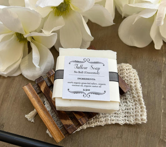 Tallow Soap-No Bull (Unscented) - Homeland Harvest