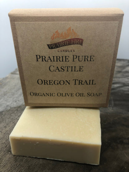 Oregon Trail Real Castile Organic Olive Oil Soap for Sensitive Skin - Dye Free - 100% Certified Organic Extra Virgin Olive Oil